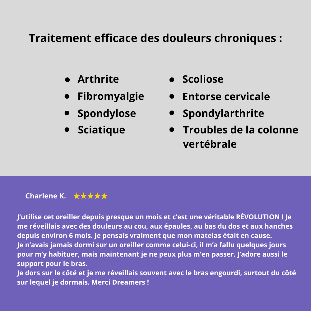 Oreiller Dormanuit™ Original – Confort Premium & Mémoire de Forme