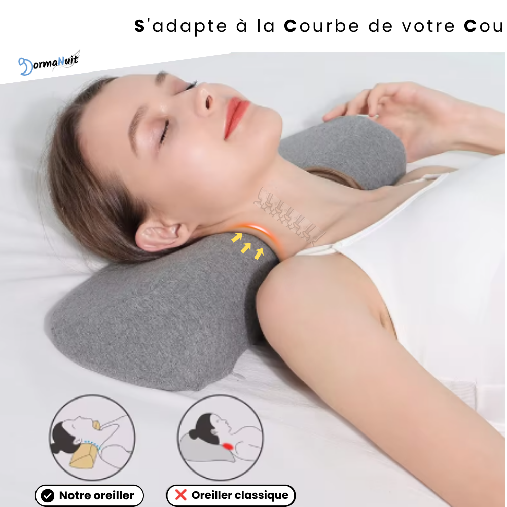 Oreiller Dormanuit™ Classic - Compact & Pratique pour Transport