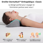 Oreiller Dormanuit™ Classic - Compact & Pratique pour Transport