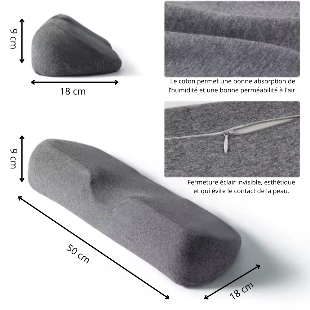Oreiller Dormanuit™ Classic - Compact & Pratique pour Transport