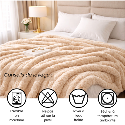 DormaNuit™ - Plaid Beige-Clair - Cocooning | Doux | Epais