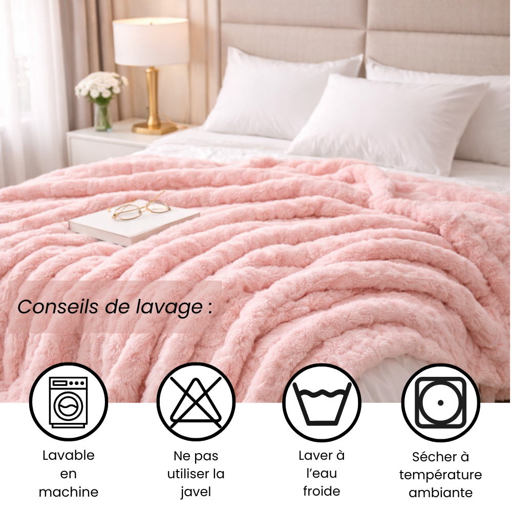 DormaNuit™ - Plaid Rose - Cocooning | Doux | Epais
